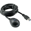 Image de InLine® 35651 Rallonge USB 3.0, A prise/prise femelle, noir, avec pied, 1m
