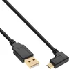 Image de InLine® 31705T Câble Micro-USB 2.0, USB-A prise à Micro-B prise coudé, e contacts, 0,5m