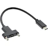 Image de InLine® 33441G Câble adaptateur USB 3.1, prise C sur prise femelle encastrée C, 0,2m