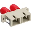 Image de InLine® 89991D Raccord fibre optique, duplex ST/SC, multimode, beige, douille céramique, à encastrer