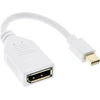 Image de InLine® 17150W Câble Mini DisplayPort mâle vers DisplayPort femelle, 4K2K, blanc, 0,15m