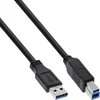 Image de InLine® 35303 Câble USB 3.0, A à B, noir, 0,3m
