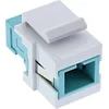Image de InLine® Fibre optique Keystone Snap-in raccord blanc, Simplex SC/SC, multimode, turquoise, douille céramique