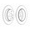 Image de FERODO - Jeu de 2 disques de frein DDF1540C - Réf. FERDDF1540C