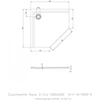 Image de Receveur De Douche Pentagonal Muna Ultra-plat 1000x1000x30mm