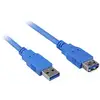 Image de Sharkoon USB 3.0 M>F câble USB 3 m Bleu - Neuf