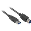 Image de Sharkoon 1m, USB3.0-A/USB3.0-B USB cable USB 3.2 Gen 1 (3.1 Gen 1) USB A USB B Black
