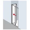 Image de Kermi Porte Battante Ibiza 2000 Ftd 0900x 1850 Bv : 860-900 Simg Verre Trempé Transparent