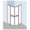 Image de Kermi Quart De Cercle Ibiza 2000 R48 V31 X 1850 Bv : -785-985 Simg Verre Trempé Transparent