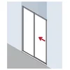 Image de Kermi Porte Coulissante Ibiza 2000 St2 1100x 2000 Bv : 1070-1100 Simg Verre Trempé Transparent