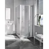 Image de Kermi Porte Battante Ibiza 2000 Stl 1000x 2000 Bv: 965-1000 Simg Verre Trempé Transparent