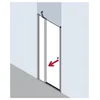 Image de Kermi Porte Battante Ibiza 2000 Stl 1200x 2000 Bv : 1165-1200 Simg Verre Trempé Transparent