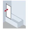 Image de Kermi Mur Pliant Vario 2000 Fw1 0650x 1400 Bv : 701-717 Simg Verre Trempé Transparent