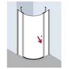 Image de Kermi Quart De Cercle Ibiza 2000 S1l V31 X 2000 Bv : -785-985 Simg Verre Trempé Transparent