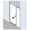 Image de Kermi Porte Battante Ibiza 2000 Sol 1500x 2000 Bv: 1465-1500 Simg Verre Trempé Transparent