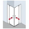 Image de Kermi Demi-pièce D’angle À Droite Pasa Xp Epr 0750x 2000 Bv : 720-750 Simg Verre Trempé Transparent