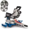 Image de Scheppach - Scie À Onglet Hm216 - 2000w - Lame Ø 216mm - Grande Largeur De Coupe 340mm - Laser - 2 Lames, Butées D'Angle & Rallonges Latérales Incluses