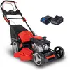 Image de Tondeuse à gazon à essence Scheppach MS173-51E avec démarrage électrique | 4,1 ch | Largeur de coupe de 51 cm | Traction | Mulching | Bac de ramassage de 65 L | Batterie + chargeur + huile inclus