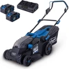Image de Scheppach Tondeuse à gazon sans fil BC-MP380-X avec 2 batteries 4Ah + chargeur double 4,5A | Largeur de coupe 38 cm | Bac de ramassage 45 L | 6 niveaux de hauteur de coupe