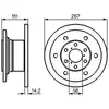 Image de BOSCH - Disque de frein 0 986 478 742 (Vendu à l'unité) - Réf. 0986478742