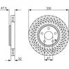 Image de Lot De 2 Disques De Frein Bosch 0 986 479 334 Mercedes-benz 220 421 18 12