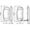 Image de BOSCH - Jeu de 4 plaquettes de frein 0 986 494 223 - Réf. 0986494223