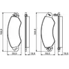 Image de BOSCH - Jeu de 4 plaquettes de frein 0 986 494 300 - Réf. 0986494300