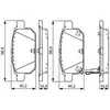 Image de BOSCH - Jeu de 4 plaquettes de frein 0 986 495 301 - Réf. 0986495301