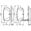 Image de Bosch Bp1590 Plaquettes De Frein - Arrière - Ece-r90 - 1 Jeu De 4 Plaquettes