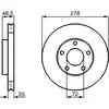 Image de Lot De 2 Disques De Frein Bosch 0 986 479 C68 Bp4y 33 25xb Bp4y 33 25xc