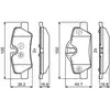 Image de BOSCH - Jeu de 4 plaquettes de frein 0 986 495 400 - Réf. 0986495400