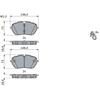 Image de Bosch Bp1797 Plaquettes De Frein - Avant - Ece-r90 - 1 Jeu De 4 Plaquettes