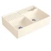 Image de Evier Cuisine 2 Bacs Villeroy Et Boch Tradition Creme Ceramicplus Avec Vidage Manuel