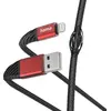 Image de Câble de charge "Extreme" USB-A - Lightning, 1,5 m, nylon, noir/rge