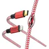 Image de Câble de charge "Reflective", USB-C - Lightning, 1,5 m, nylon, rouge