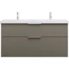 Image de Burgbad - Eqio Double Lavabo En Céramique Y Compris Meuble