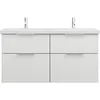 Image de Eqio Double Lavabo En Céramique Y Compris Meuble - Burgbad