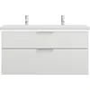 Image de Eqio Lavabo En Céramique Avec 2 Trous Pour Robinetterie, - Burgbad