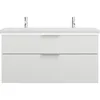 Image de Eqio Double Lavabo En Céramique, Meuble Sous-lavabo Avec - Burgbad