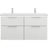 Image de Eqio Double Lavabo En Céramique, Meuble Sous-lavabo Avec - Burgbad