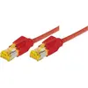 Image de Câble patch S/FTP, PiMF, Cat 6a, rouge, 10,0 m Pour 10 Gigabit/s, sans halogène, avec câble Draka et connecteurs Hiroso TM31 (ancienne désignation S/STP) (72210R)