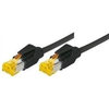 Image de C  ble patch S/FTP, PiMF, Cat 6a, noir, 10,0 m Pour 10 Gigabit/s, sans halog ¨ne, avec c  ble Draka et connecteurs Hiroso TM31 (ancienne d ©signation S/STP) (72210S)