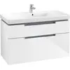 Image de Villeroy & Boch Subway 2.0 meuble sous lavabo, 2 tiroirs, lavabo au centre, 987x590x449mm, A91510DH