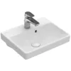 Image de Villeroy&boch - Avento - Lave-mains 45x37 Cm, Avec Trop-plein, Un Trou De Robinetterie, Ceramicplus, Blanc Alpin 735845r1