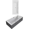 Image de Baignoire Vb Squaro 1794x794x620mm Rectangulaire Avec Système Hc Tp1 Blanc Alpin