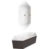 Image de Vb Baignoire Squaro 1892x794x620mm Hexagonale Avec Système Hc Tp2 Blanc Alpin