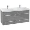 Image de Villeroy&boch - Avento - Meuble-vasque, 1180x514x452 Mm, 4 Tiroirs, Crystal Grey A89300b1
