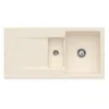 Image de Villeroy&boch - Evier 1 Bac 1/2 Villeroy Et Boch Siluet 60 R Ivory Ceramicplus Avec Vidage Manuel