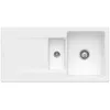 Image de Villeroy&boch - Evier 1 Bac 1/2 Villeroy Et Boch Siluet 60 R Stone White Ceramicplus Avec Vidage Manuel