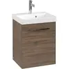 Image de Villeroy & Boch Avento Meuble sous lavabo, 1 porte, charnières à gauche, 430x514x384mm, poignée chrome brillant, A88700VH